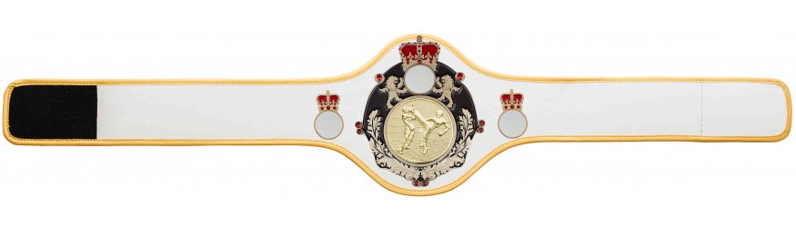 QUEENSBURY PRO LEATHER KICKBOXING CHAMPIONSHIP BELT - QUEEN/B/G/KBOG -10+ COLOURS