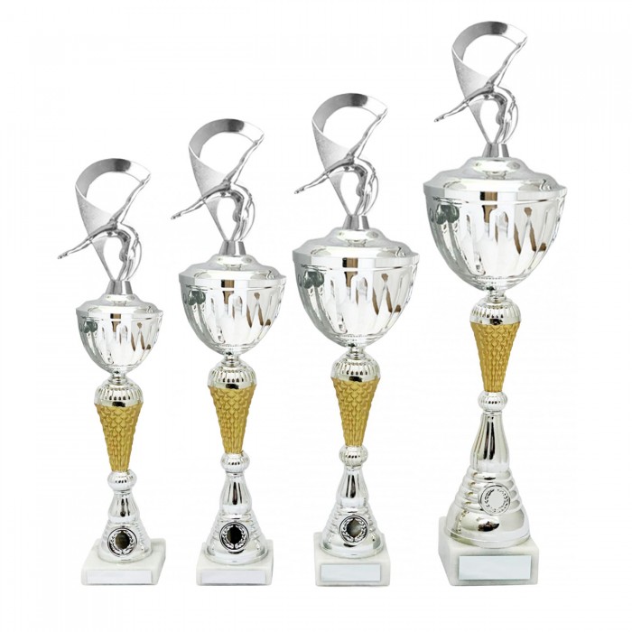 GYMNASTICS METAL TROPHY  - AVAILABLE IN 3 SIZES