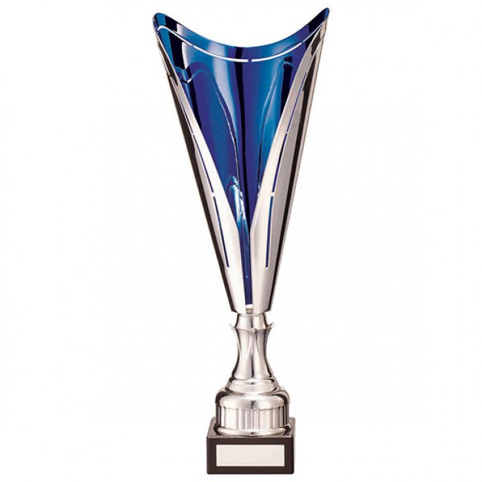 Trident Laser Cup Silver & Blue TR23505 – All Sports Trophies